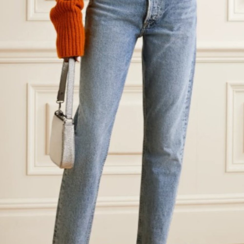 AGOLDE Jamie cropped high-rise straight jeans